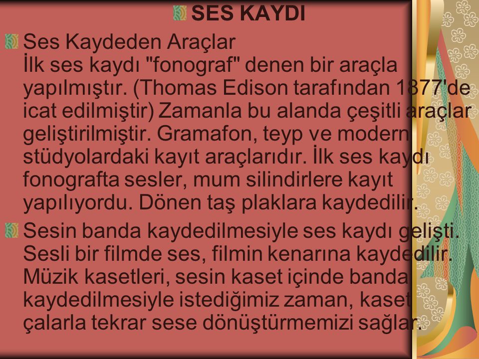 SES KAYDI