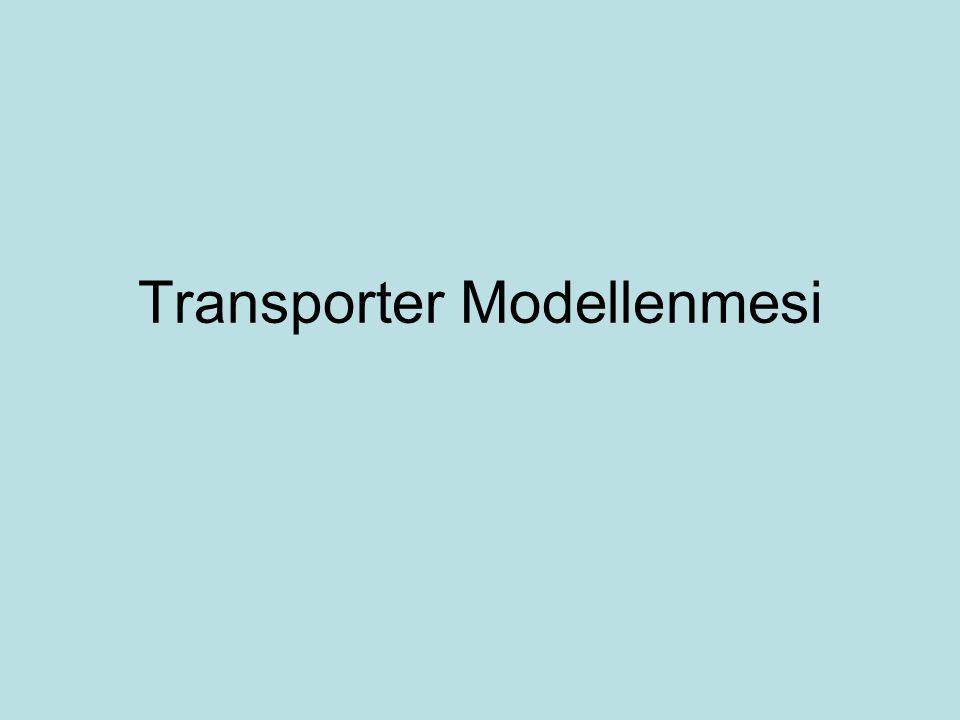 Transporter Modellenmesi
