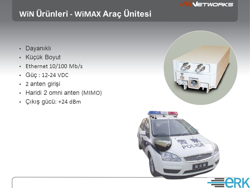 WiN Ürünleri - WiMAX Araç Ünitesi