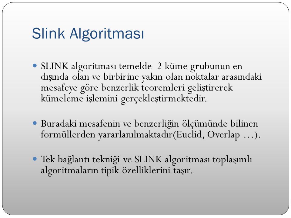 Slink Algoritması