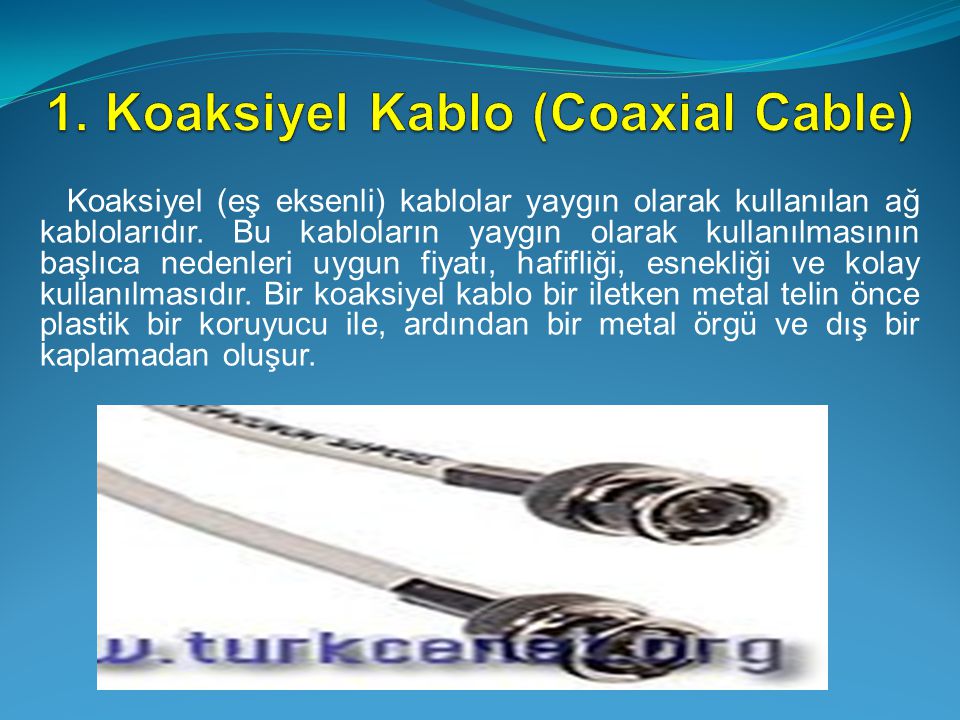 1. Koaksiyel Kablo (Coaxial Cable)