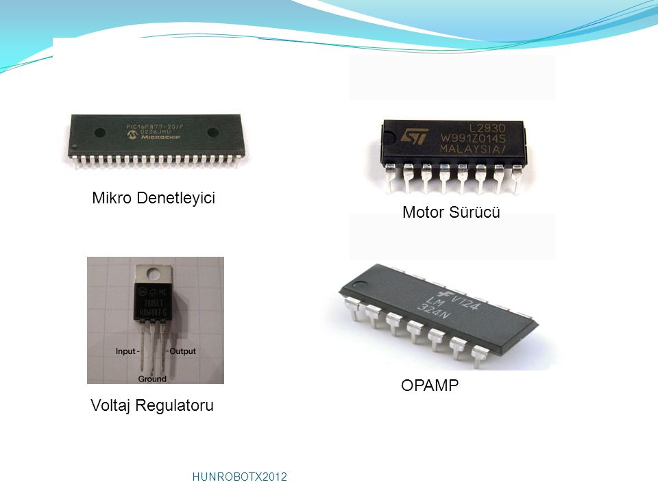 Mikro Denetleyici Motor Sürücü OPAMP Voltaj Regulatoru HUNROBOTX2012