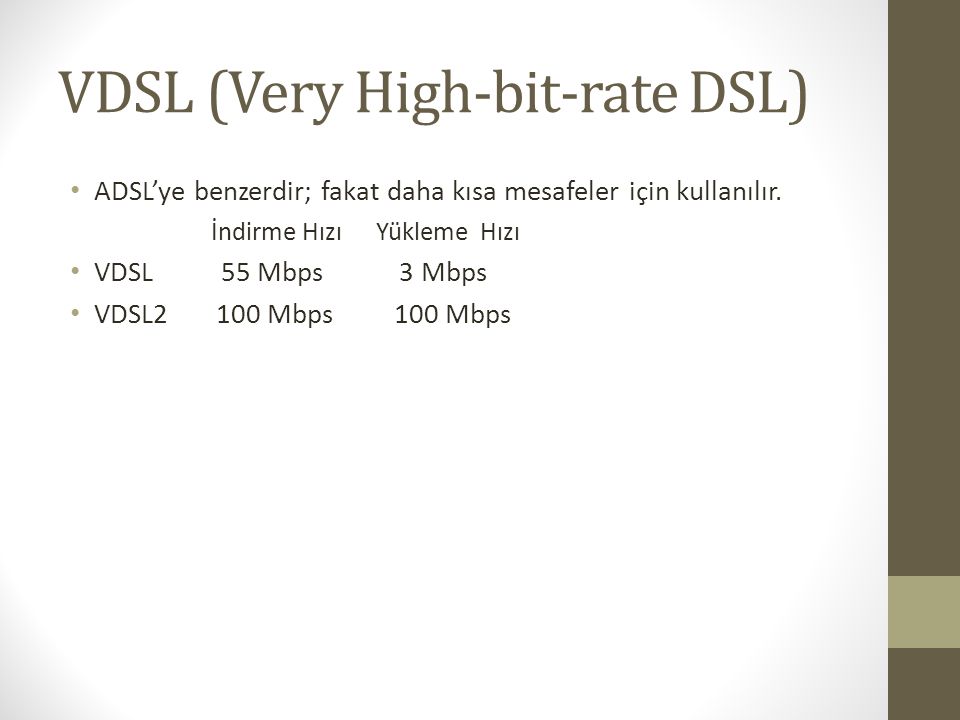 VDSL (Very High-bit-rate DSL)