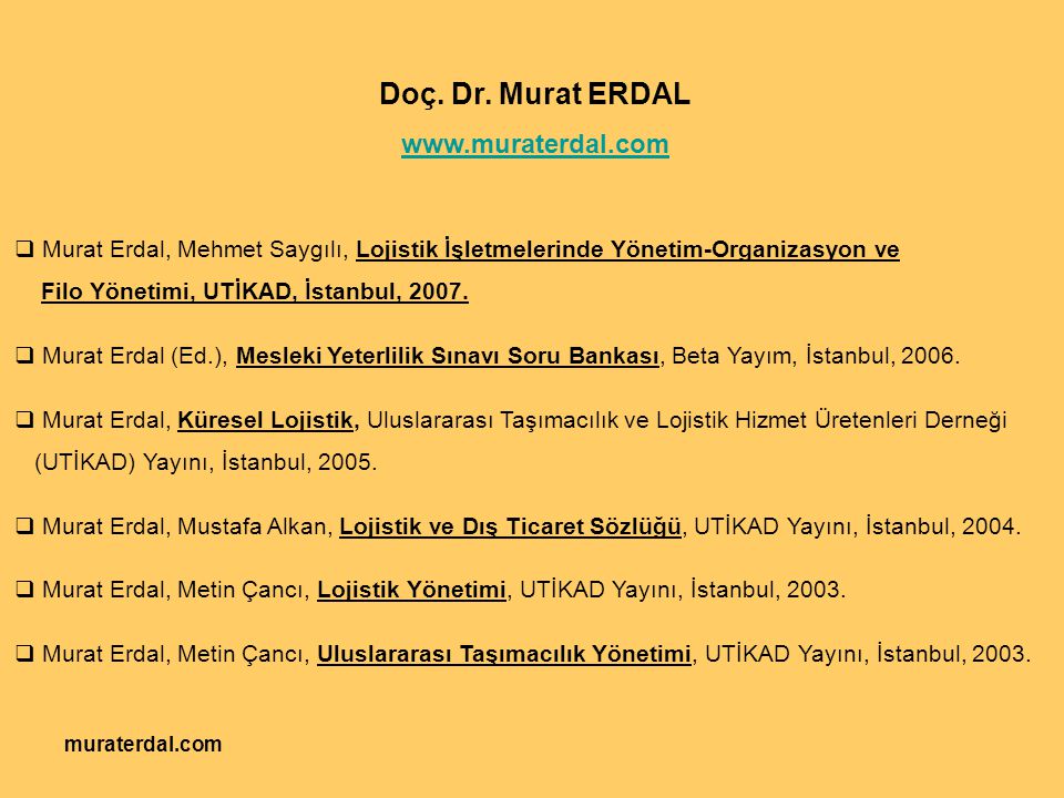 Doç. Dr. Murat ERDAL