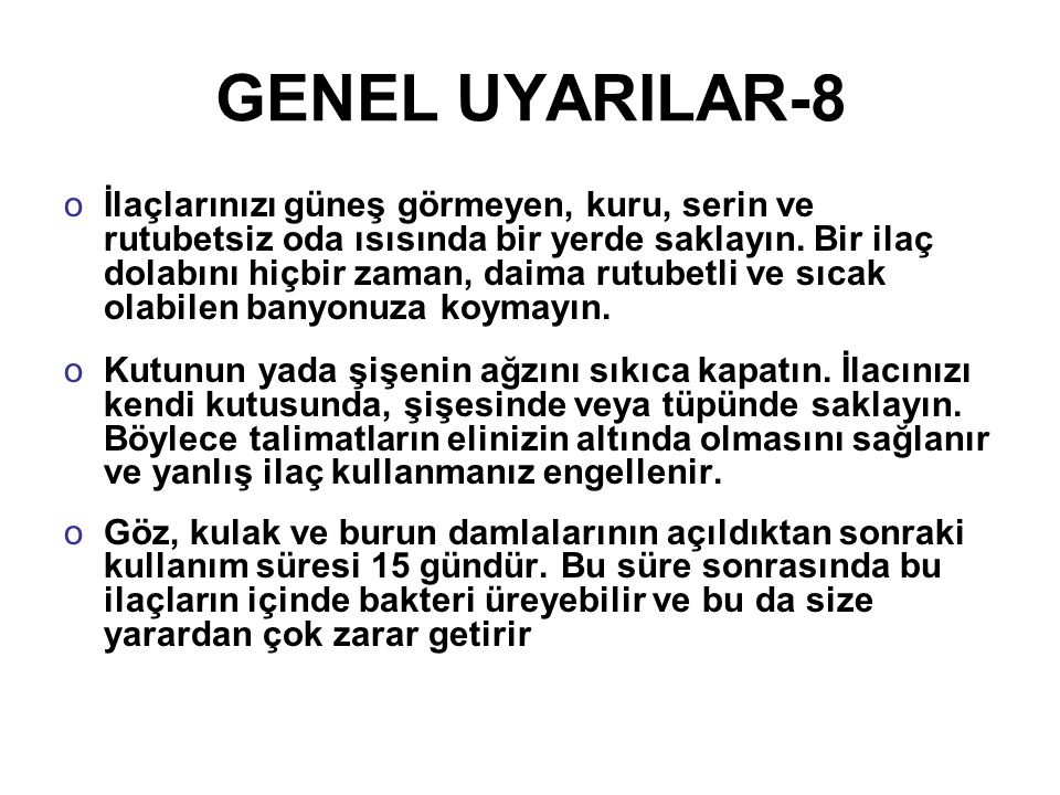 GENEL UYARILAR-8