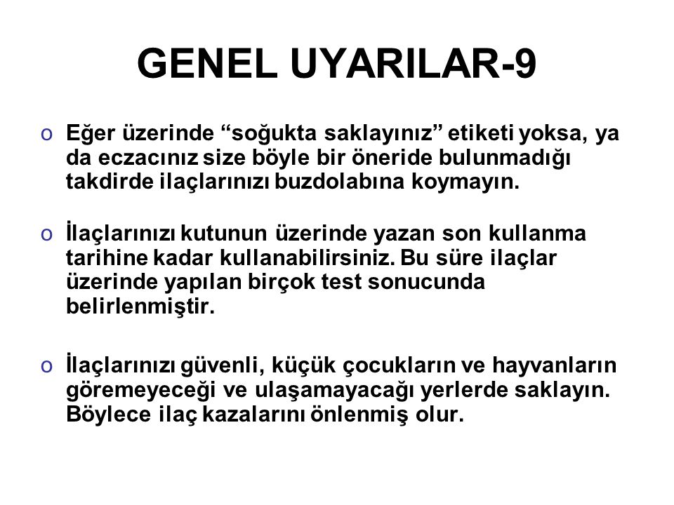 GENEL UYARILAR-9