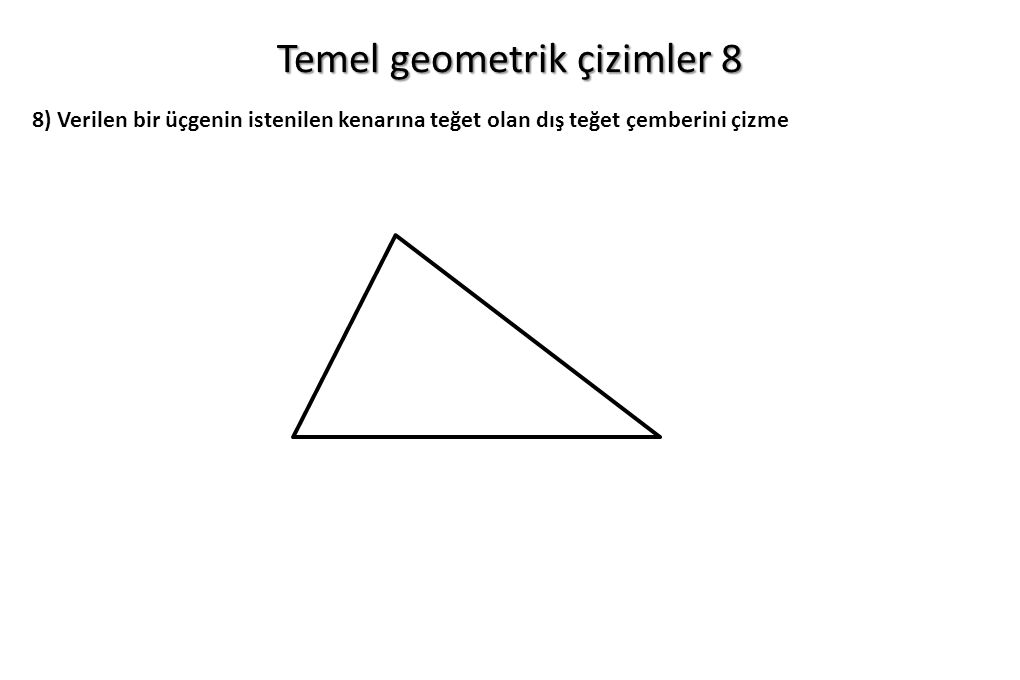 Temel geometrik çizimler 8