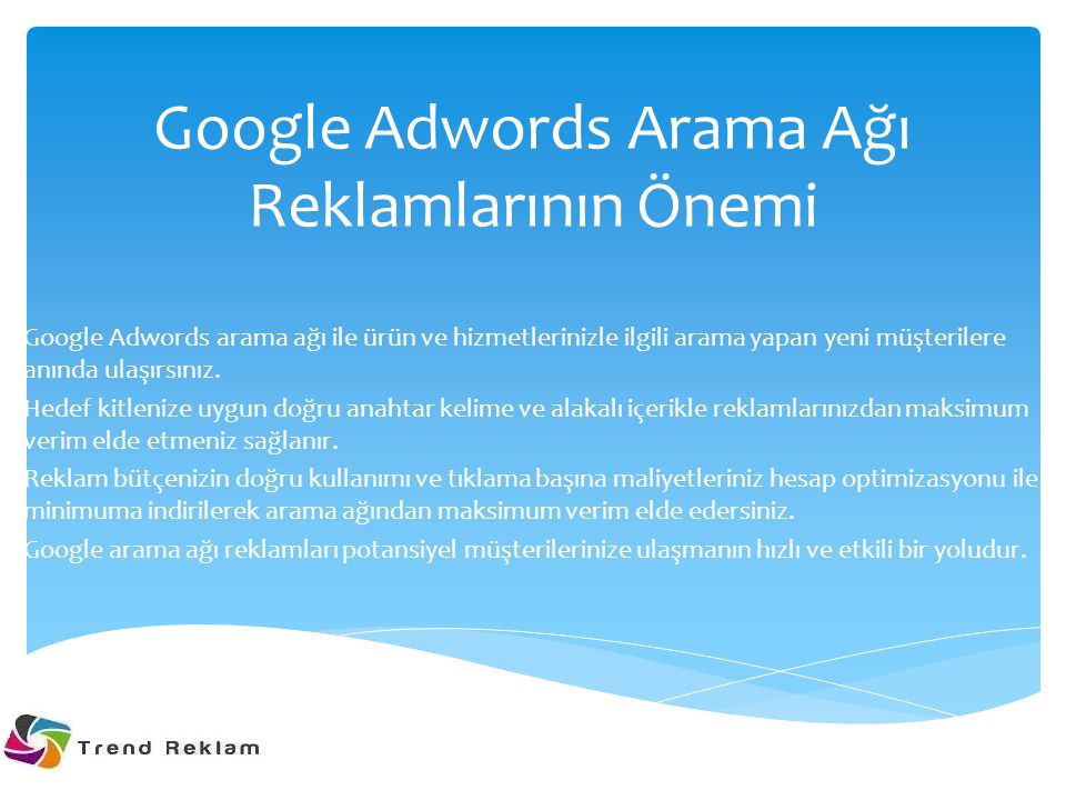 Google Adwords Arama Ağı Reklamlarının Önemi