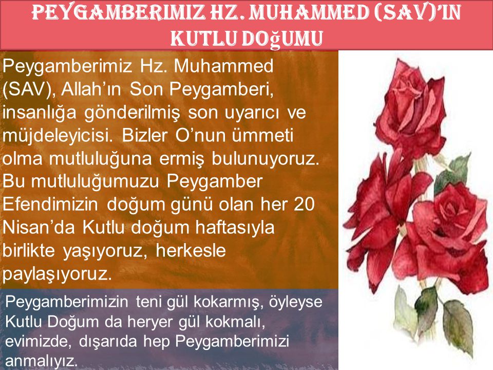 Peygamberimiz Hz. Muhammed (SAV)’in Kutlu Doğumu