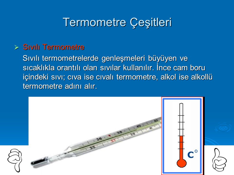 Termometre Çeşitleri Sıvılı Termometre
