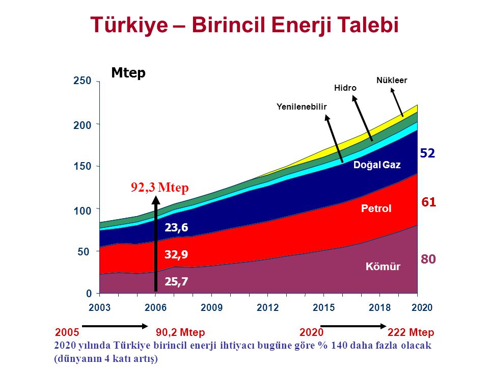 Türkiye – Birincil Enerji Talebi