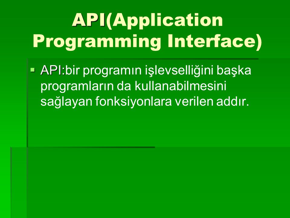 API(Application Programming Interface)