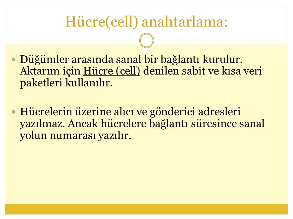 Hücre(cell) anahtarlama: