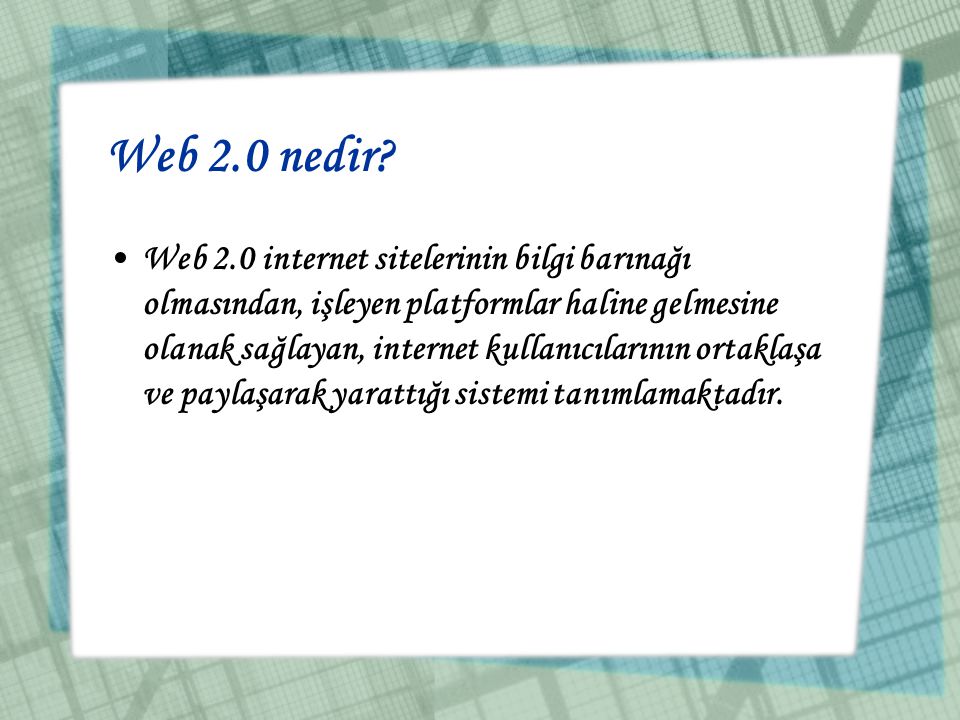 Web 2.0 nedir