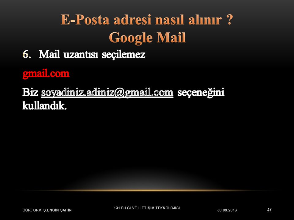 E-Posta adresi nasıl alınır Google Mail