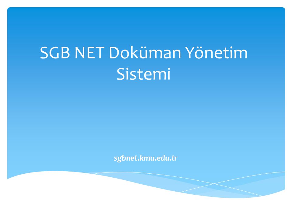 SGB NET Doküman Yönetim Sistemi