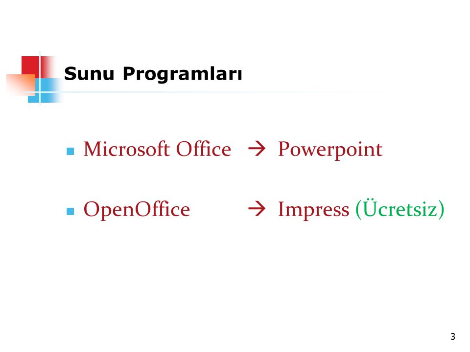 Microsoft Office  Powerpoint OpenOffice  Impress (Ücretsiz)