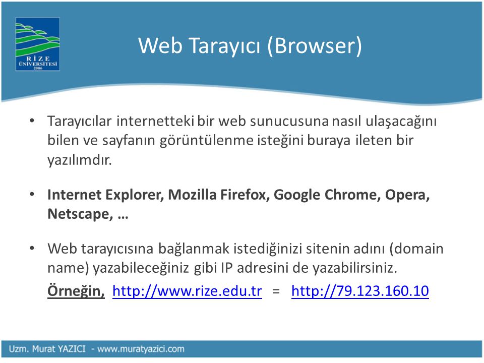 Web Tarayıcı (Browser)