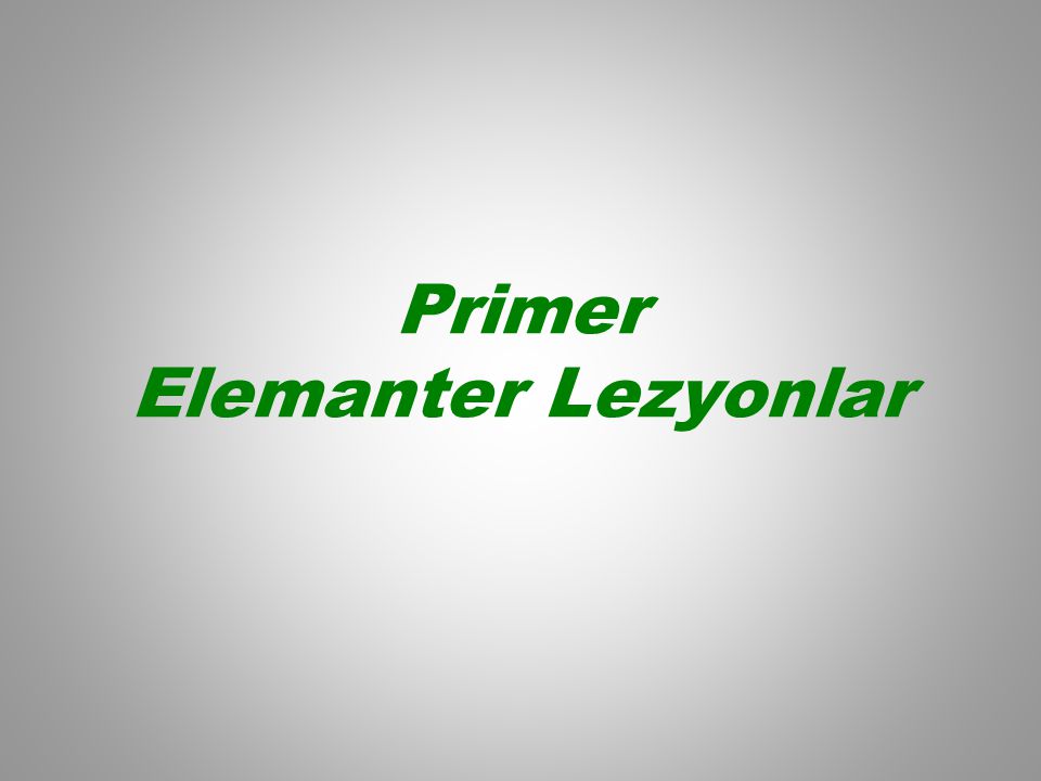 Primer Elemanter Lezyonlar