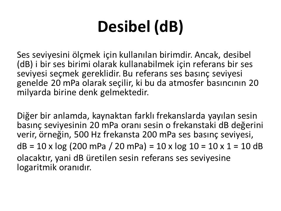 Desibel (dB)