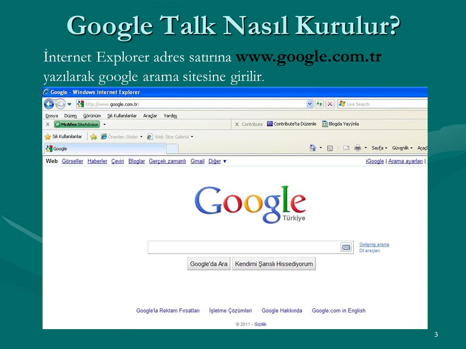 Google Talk Nasıl Kurulur