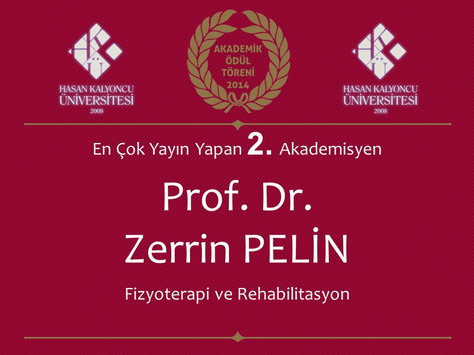 Prof. Dr. Zerrin PELİN En Çok Yayın Yapan 2. Akademisyen