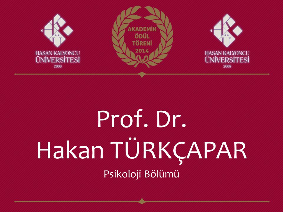 Prof. Dr. Hakan TÜRKÇAPAR