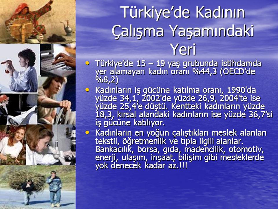 Türkiye’de Kadının Çalışma Yaşamındaki Yeri