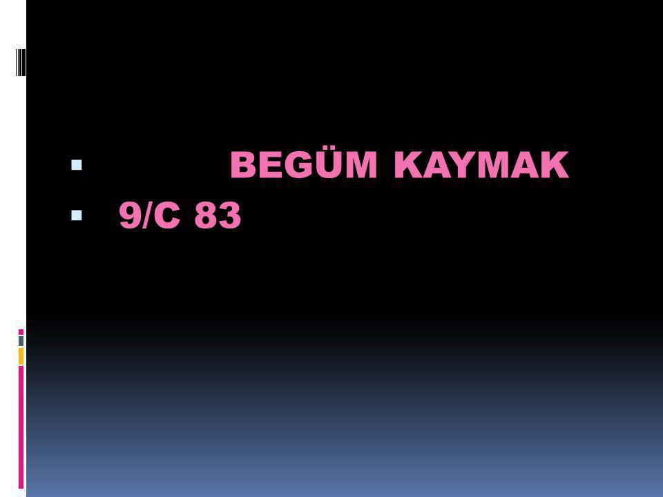 BEGÜM KAYMAK 9/C 83