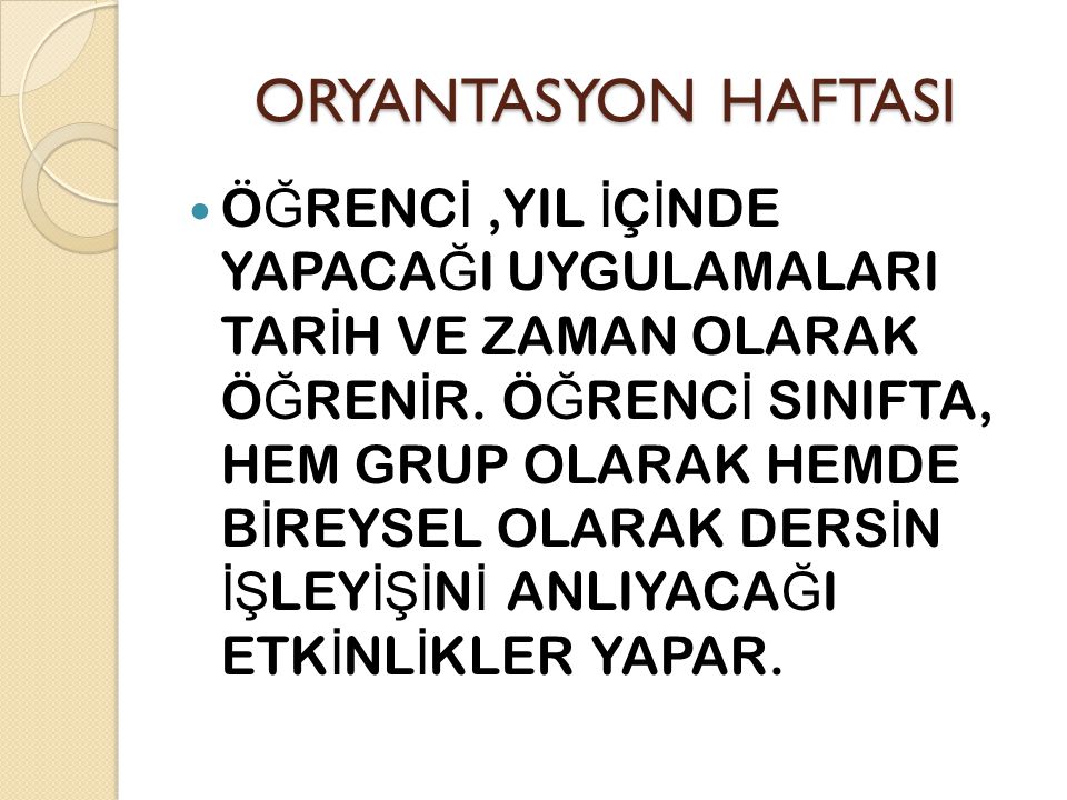 ORYANTASYON HAFTASI