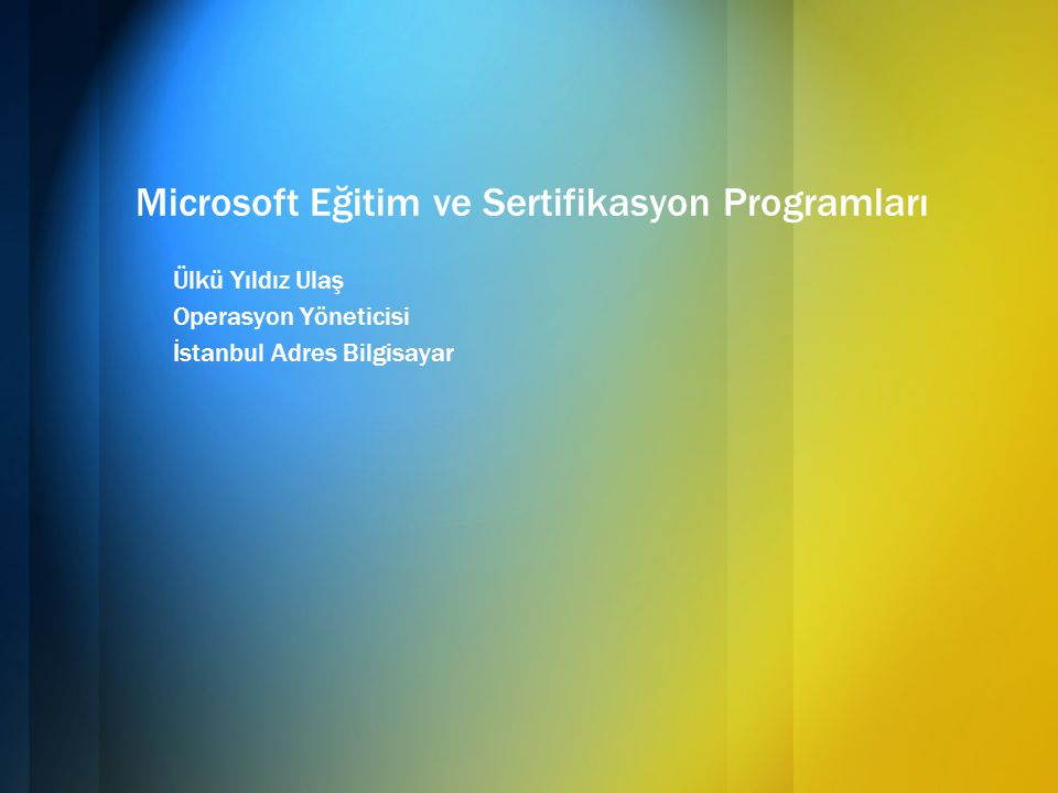 Microsoft Eğitim ve Sertifikasyon Programları