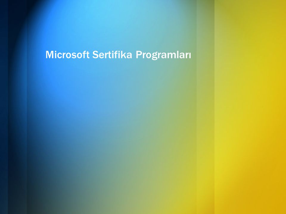 Microsoft Sertifika Programları