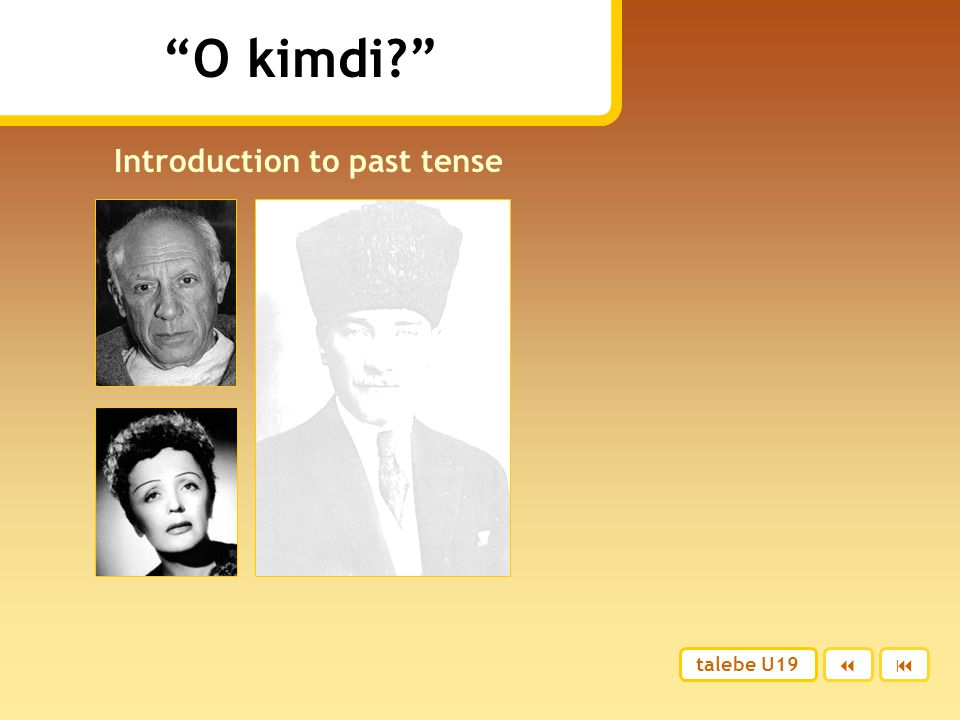 Introduction to past tense