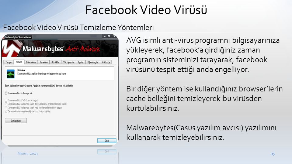 Facebook Video Virüsü Facebook Video Virüsü Temizleme Yöntemleri