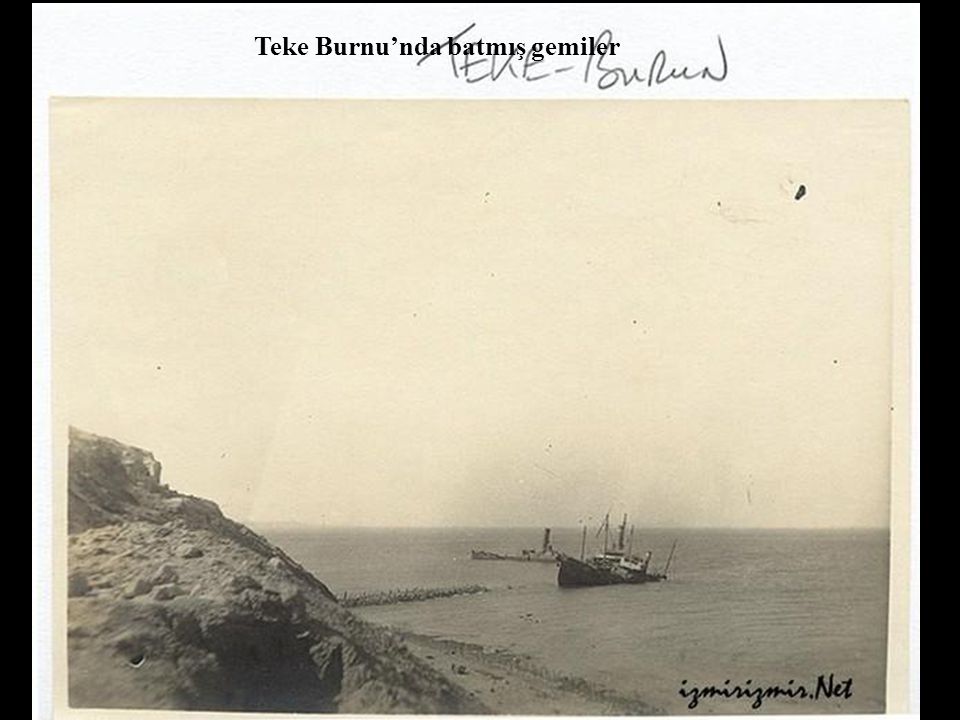 Teke Burnu’nda batmış gemiler