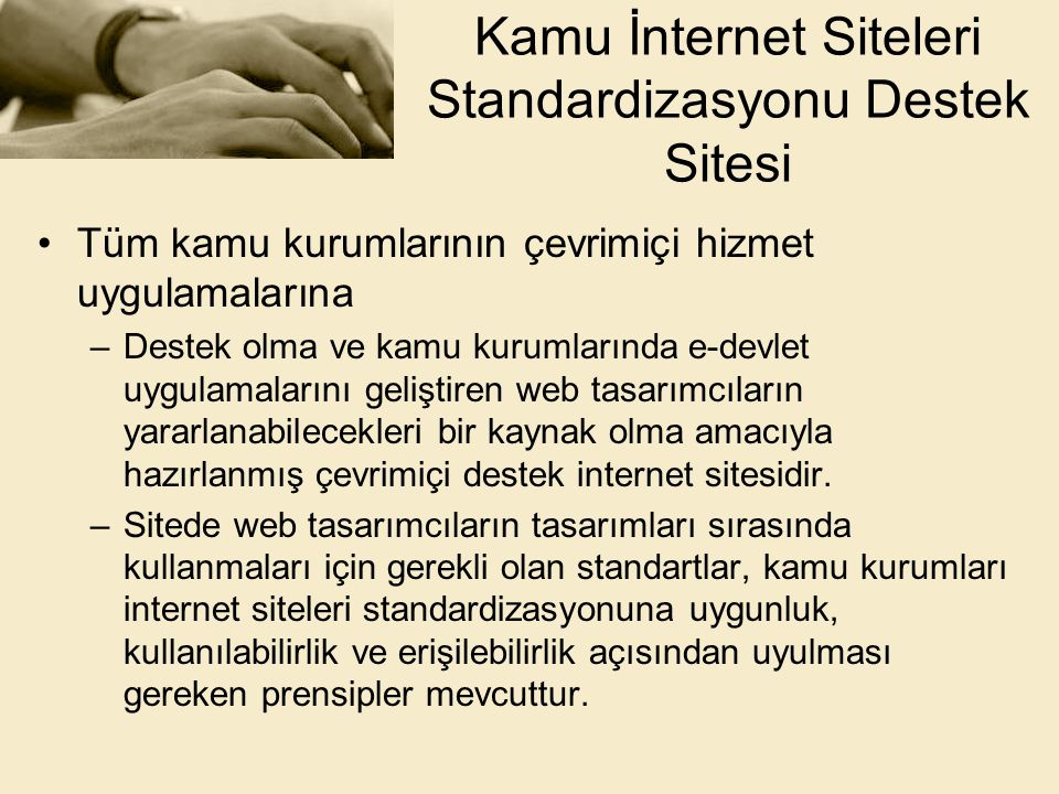 Kamu İnternet Siteleri Standardizasyonu Destek Sitesi