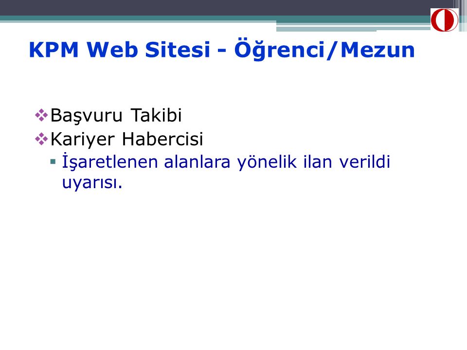 KPM Web Sitesi - Öğrenci/Mezun