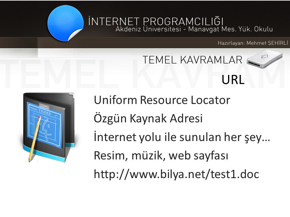 URL Uniform Resource Locator Özgün Kaynak Adresi