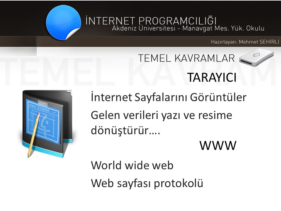 TARAYICI WWW İnternet Sayfalarını Görüntüler
