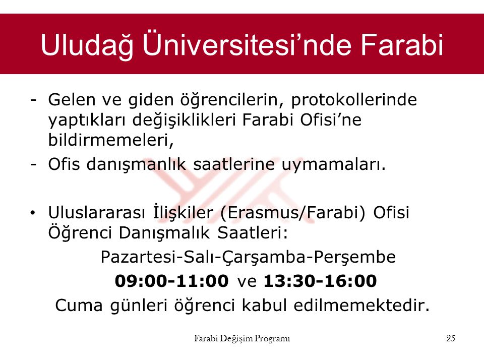 Uludağ Üniversitesi’nde Farabi