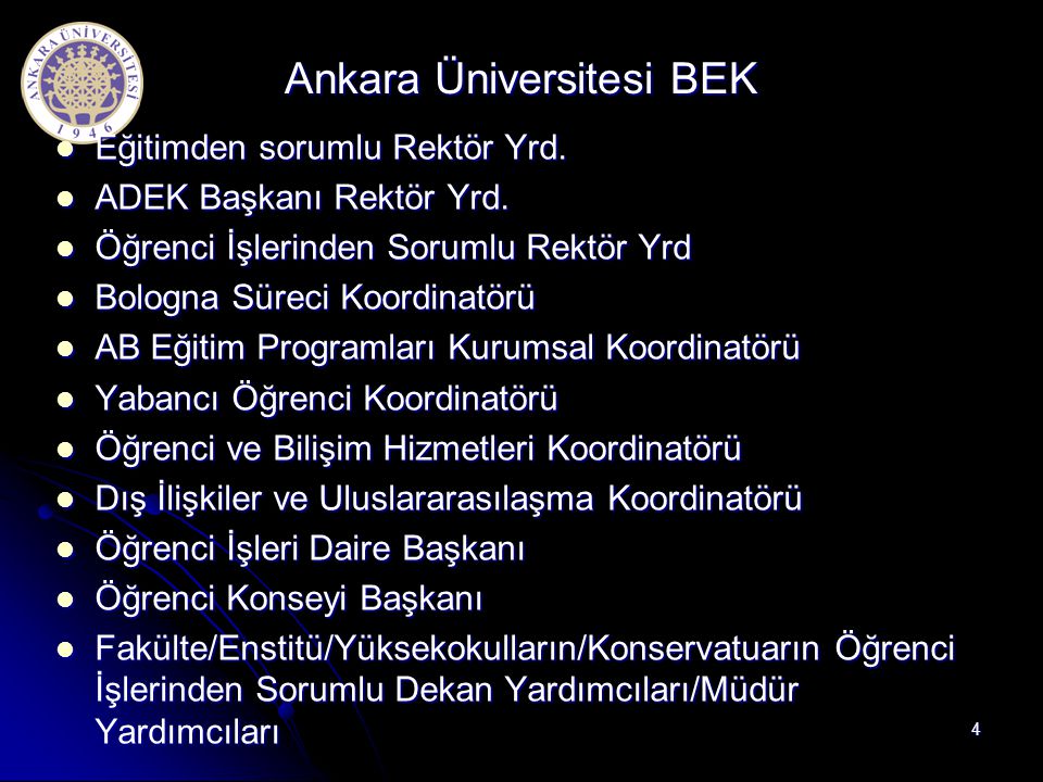 Ankara Üniversitesi BEK