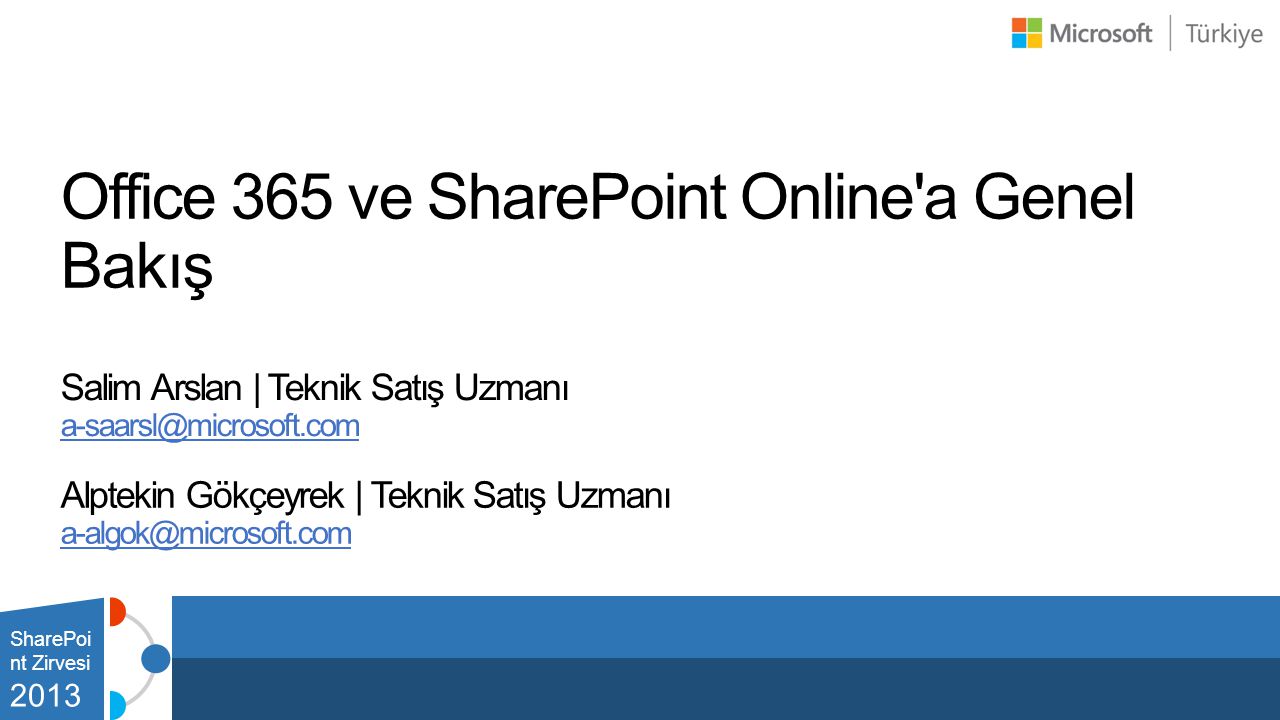 Office 365 ve SharePoint Online a Genel Bakış