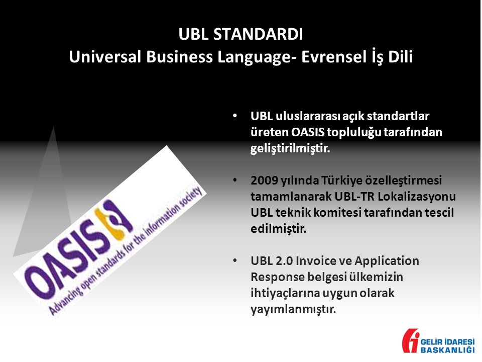 UBL STANDARDI Universal Business Language- Evrensel İş Dili