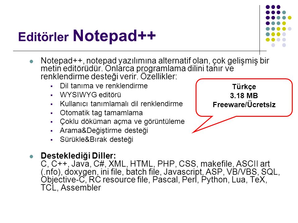 Editörler Notepad++