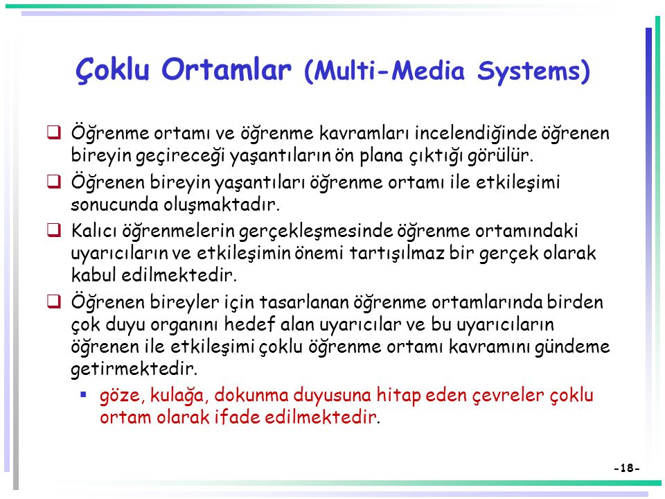 Çoklu Ortamlar (Multi-Media Systems)