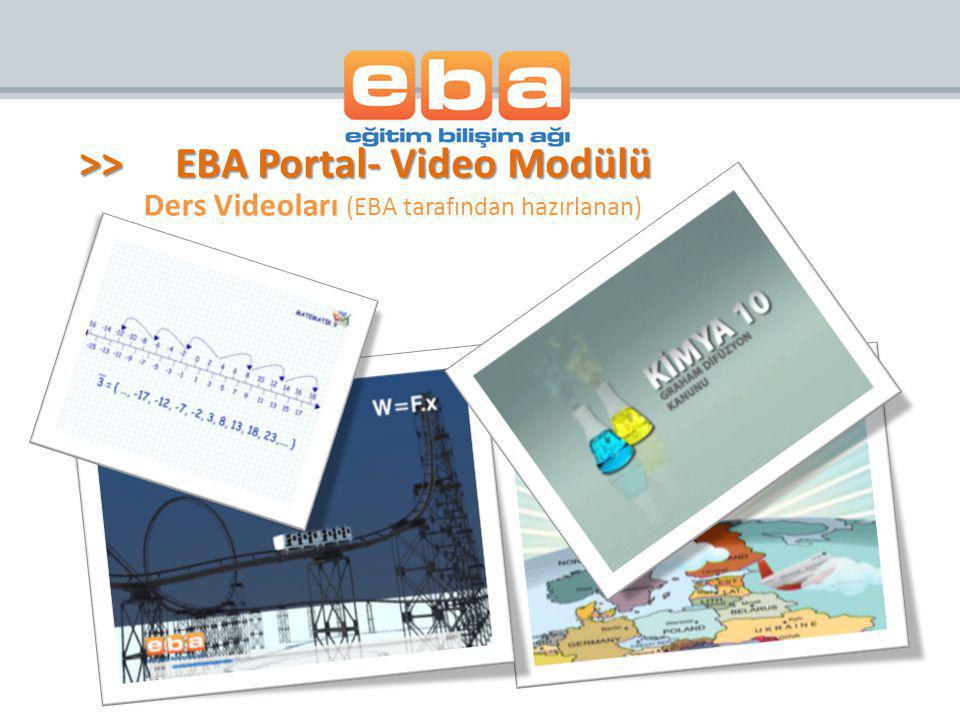 Ders Videoları (EBA tarafından hazırlanan)