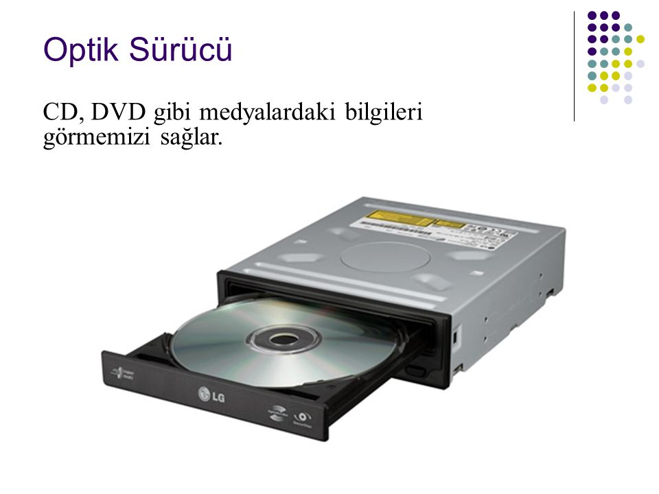 Optik Sürücü CD, DVD gibi medyalardaki bilgileri görmemizi sağlar.