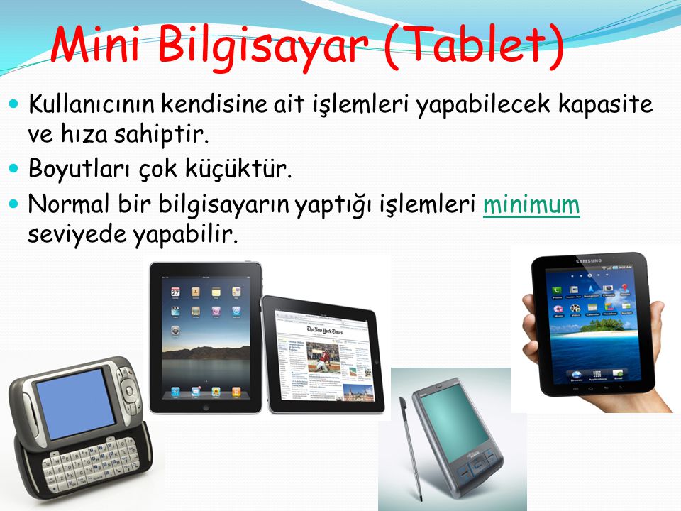 Mini Bilgisayar (Tablet)