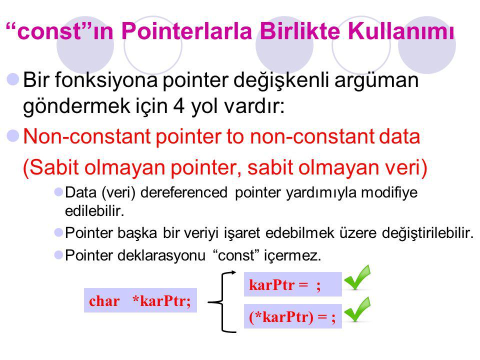 const ın Pointerlarla Birlikte Kullanımı