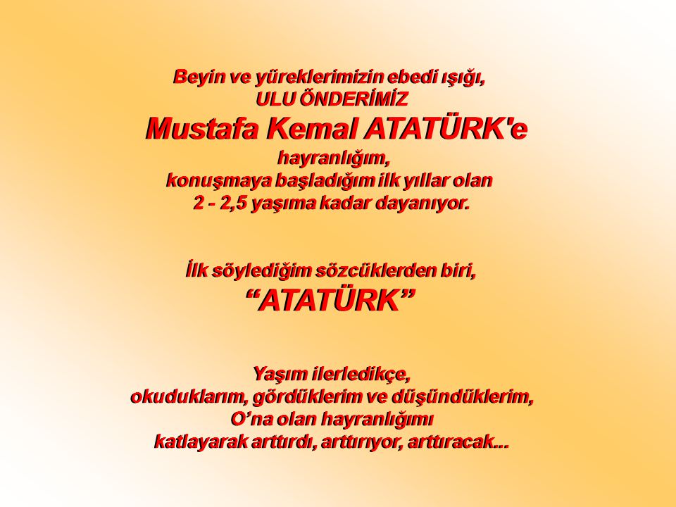 Mustafa Kemal ATATÜRK e ATATÜRK